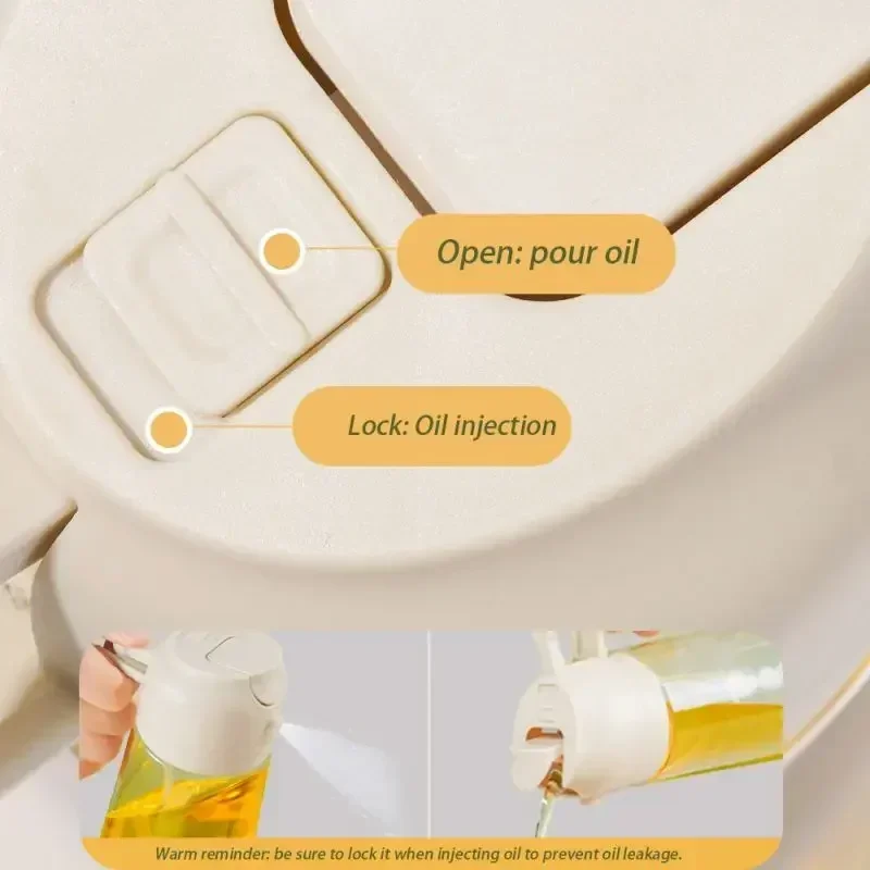 Air Frying Pan Oil Sprayer with Spray Dumping Function for Kitchen Household Cooking