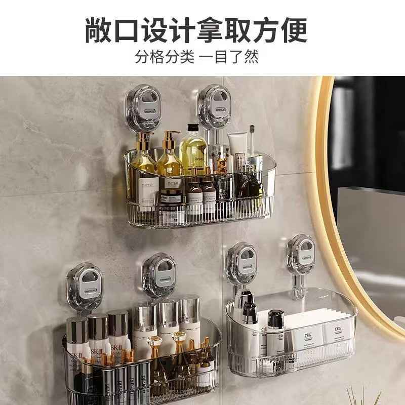 Toilet suction cup storage rack