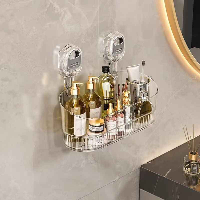 Toilet suction cup storage rack