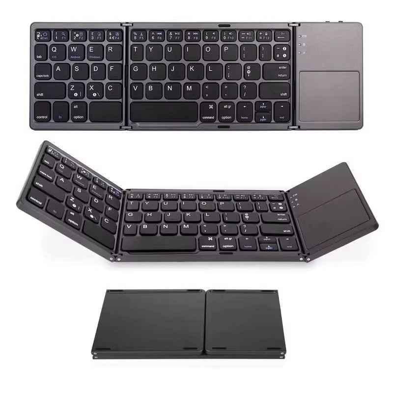 Triple fold Bluetooth keyboard