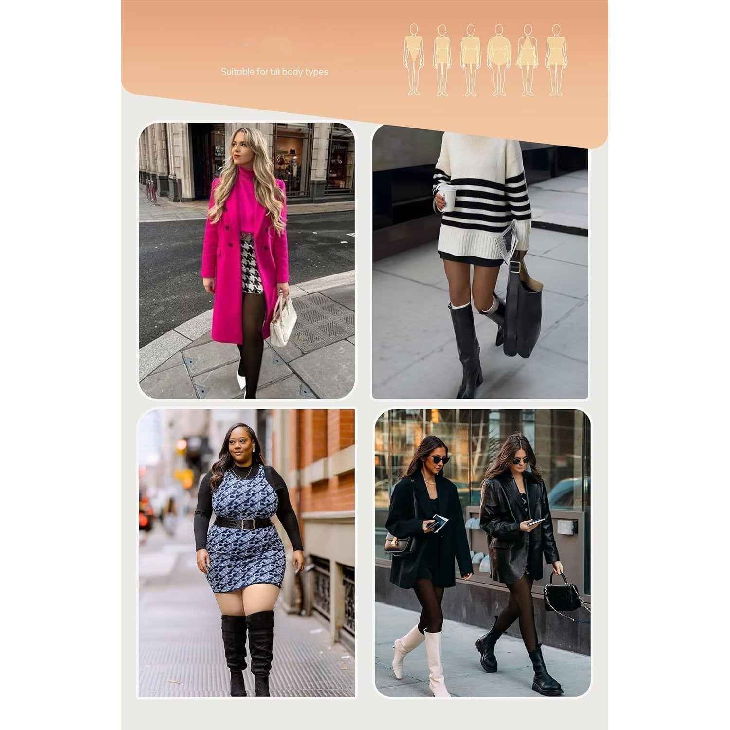 High Waisted Thermal Tights for Women