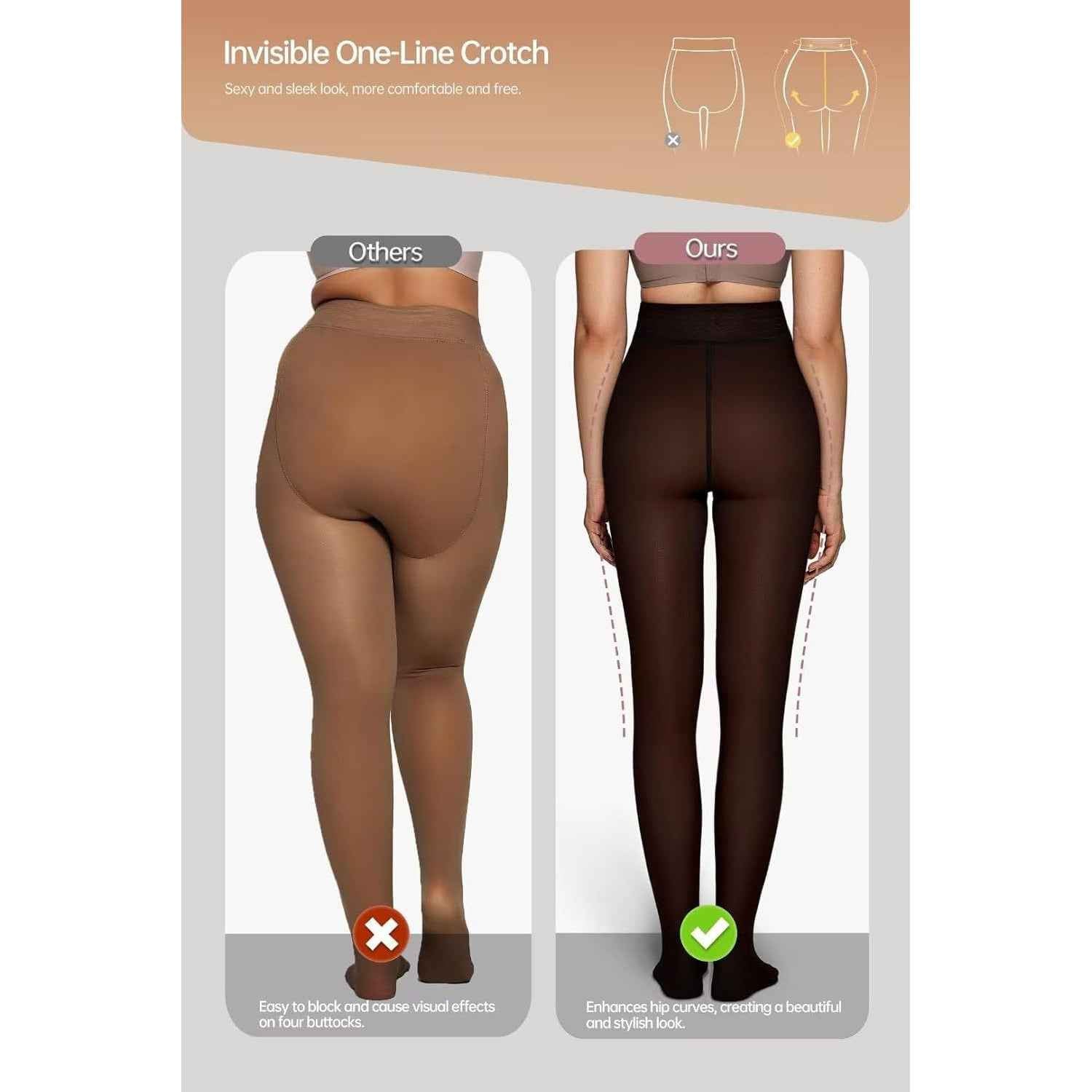 High Waisted Thermal Tights for Women
