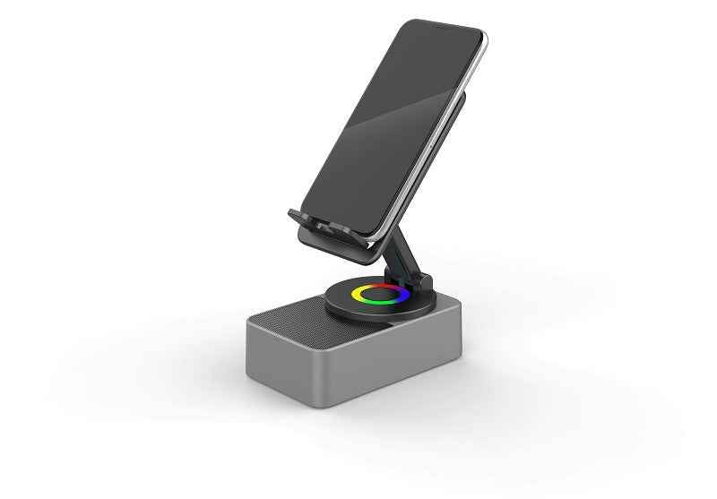 Mobile Phone Stand with Bluetooth Speaker - 2-in-1 Audio Device for Convenience