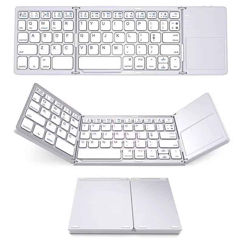 Triple fold Bluetooth keyboard