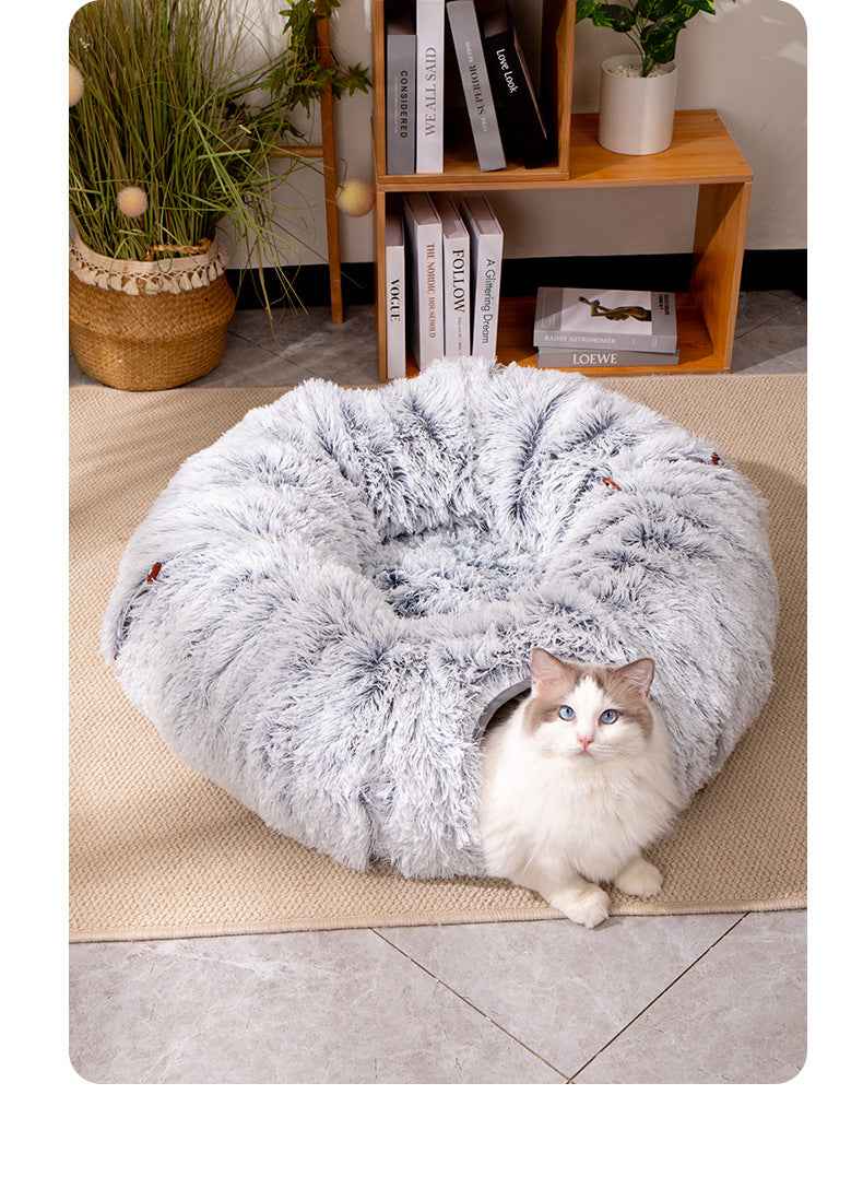 KittyCave™ Tunnel Bed - Cozy Kitty Tunnel Bed for Play and Relaxation
