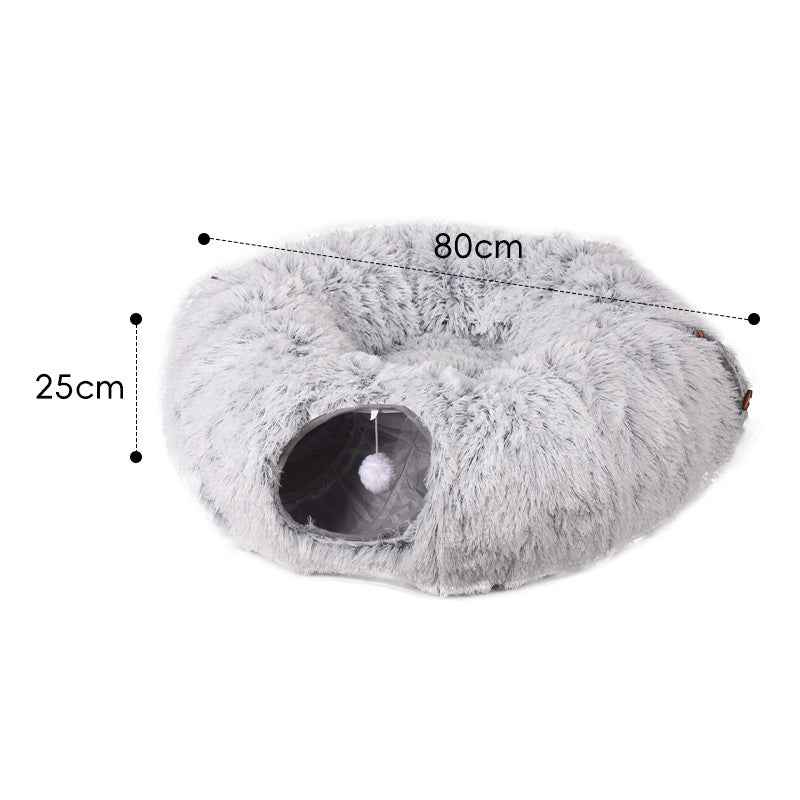 KittyCave™ Tunnel Bed - Cozy Kitty Tunnel Bed for Play and Relaxation