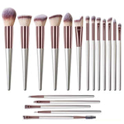 GlamPro Makeup Brush Set: 18-Piece Collection for Flawless Application