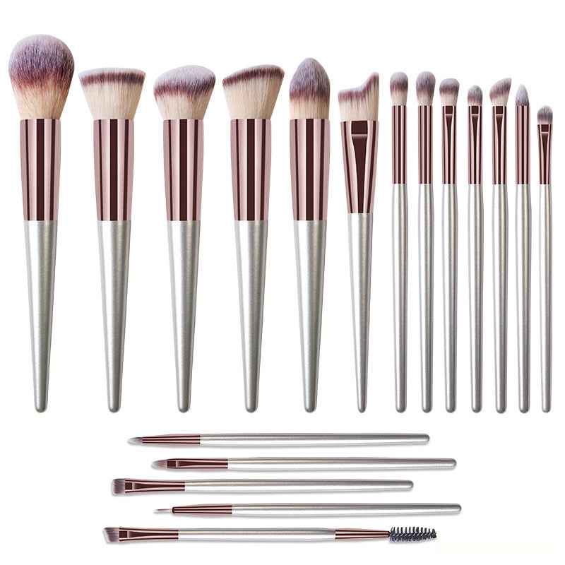 GlamPro Makeup Brush Set: 18-Piece Collection for Flawless Application