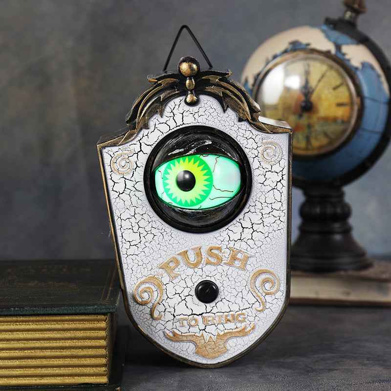 Halloween One-Eyed Doorbell Decoration for Spooky Home Entrance - Unique Halloween Doorbell Decoration