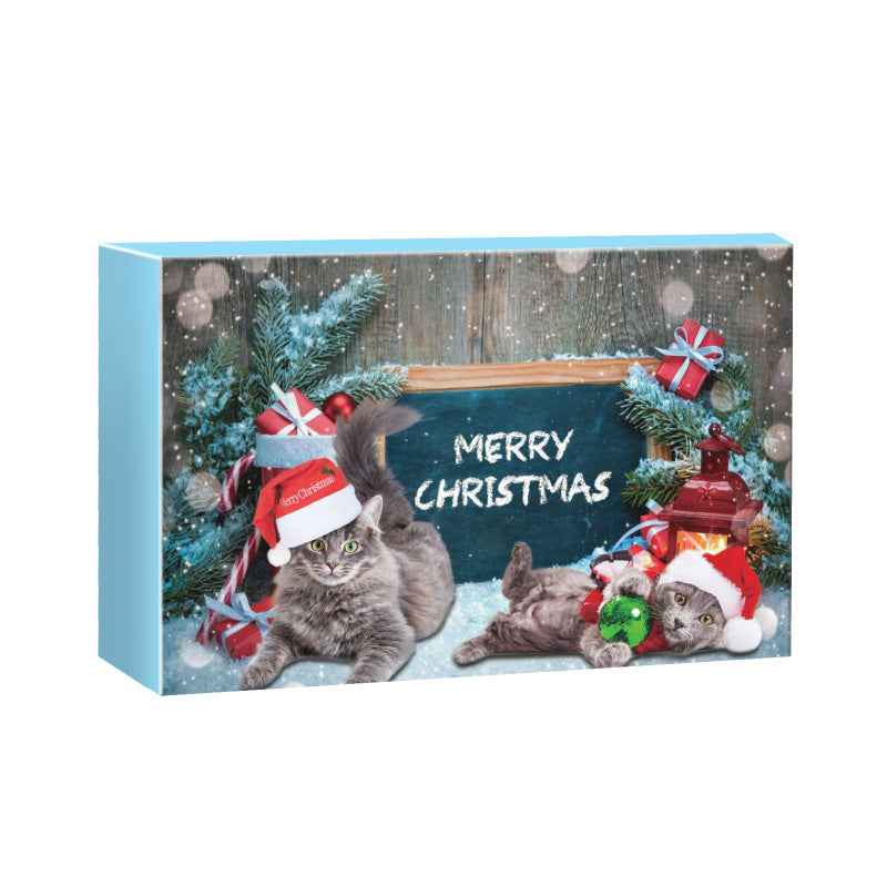 Cat Advent Calendar 2025 Christmas Interactive Toys for Indoor Christmas Gifts Fake Mouse Bell Balls for Cat Lover Gifts