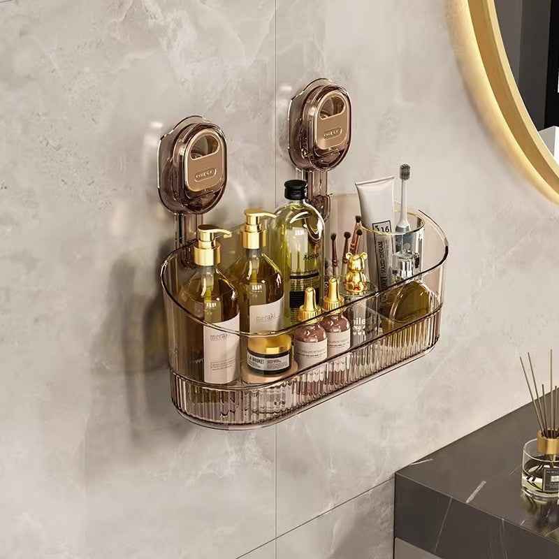 Toilet suction cup storage rack