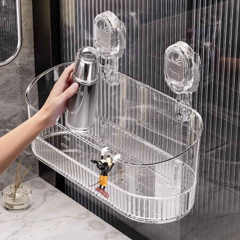 Toilet suction cup storage rack